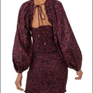 NWT Free People Smock It To Me Dress - Hazelnut Combo
